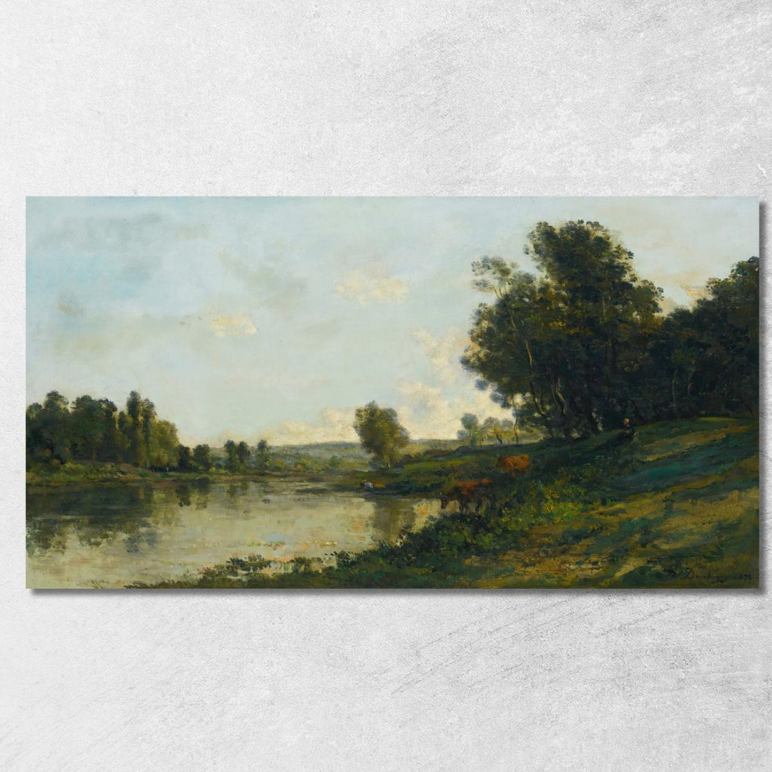 Bordo Dell'Oise Charles François Daubigny cfd10 quadro stampato su tela