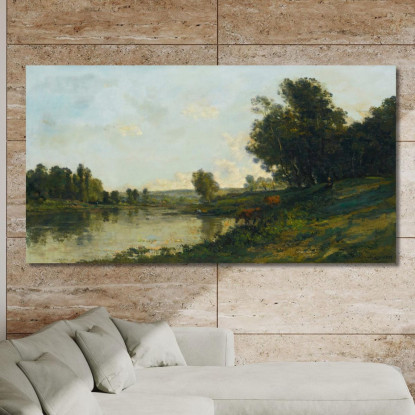 Bordo Dell'Oise Charles François Daubigny cfd10 quadro stampato su tela