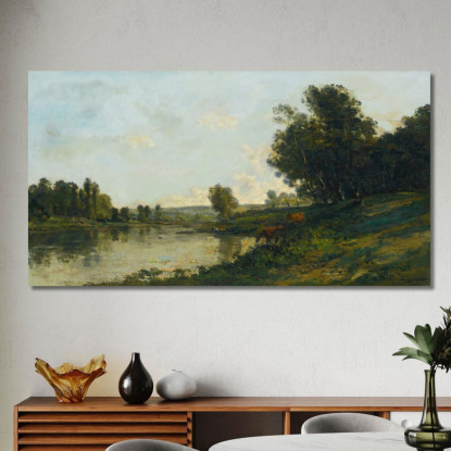 Bordo Dell'Oise Charles François Daubigny cfd10 quadro stampato su tela