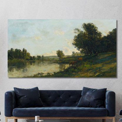 Bordo Dell'Oise Charles François Daubigny cfd10 quadro stampato su tela