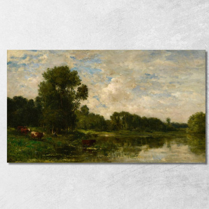 Sponde Dell'Oise 2 Charles François Daubigny cfd11 quadro stampato su tela