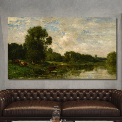 Sponde Dell'Oise 2 Charles François Daubigny cfd11 quadro stampato su tela