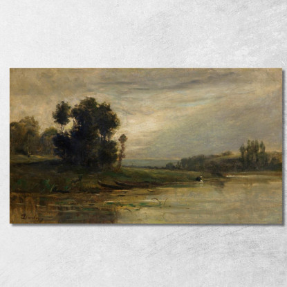 Sponde Dell'Oise 3 Charles François Daubigny cfd12 quadro stampato su tela