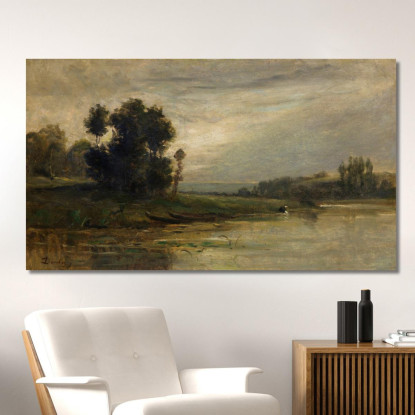 Sponde Dell'Oise 3 Charles François Daubigny cfd12 quadro stampato su tela