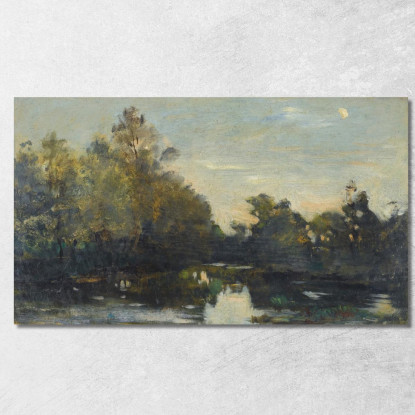 Sponde Del Fiume Vicino A Corbigny Charles François Daubigny cfd15 quadro stampato su tela