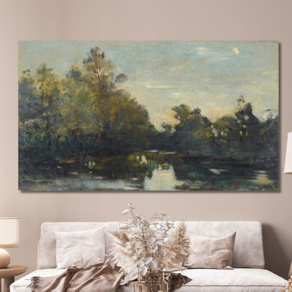 Sponde Del Fiume Vicino A Corbigny Charles François Daubigny cfd15 quadro stampato su tela