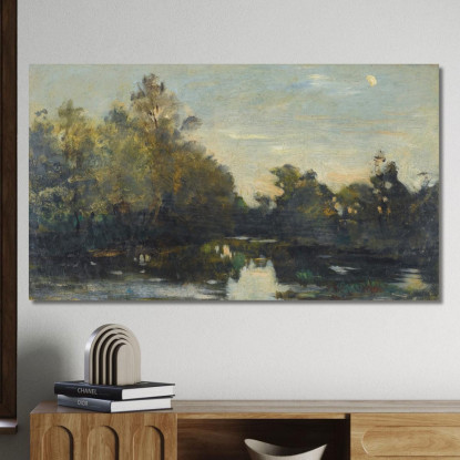 Sponde Del Fiume Vicino A Corbigny Charles François Daubigny cfd15 quadro stampato su tela