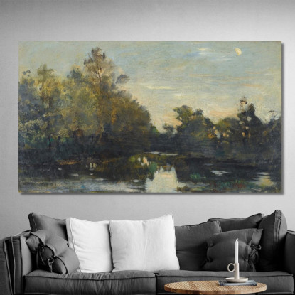Sponde Del Fiume Vicino A Corbigny Charles François Daubigny cfd15 quadro stampato su tela