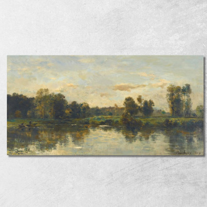 Sponde Del Fiume Charles François Daubigny cfd16 quadro stampato su tela