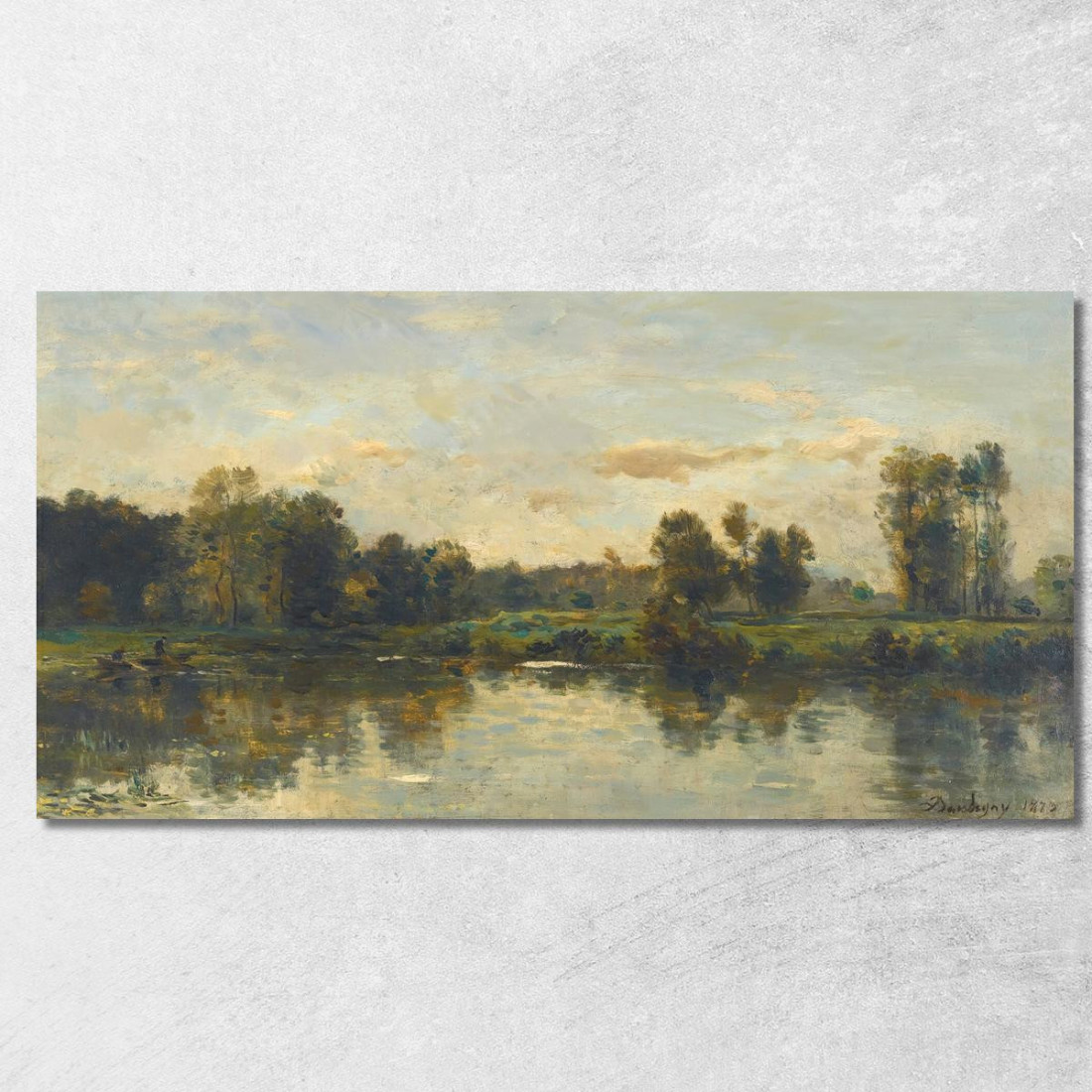 Sponde Del Fiume Charles François Daubigny cfd16 quadro stampato su tela