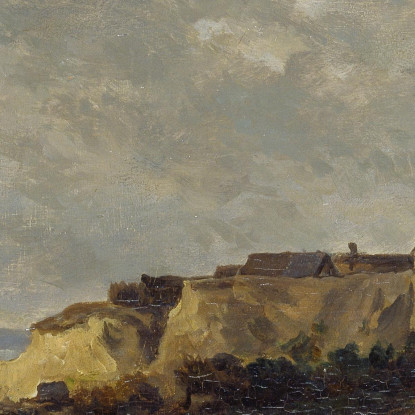 Paesaggio Costiero In Normandia Villerville-Sur-Mer Charles François Daubigny cfd18 quadro stampato su tela