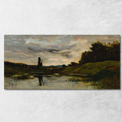 Tramonto Sul Fiume Charles François Daubigny cfd20 quadro stampato su tela