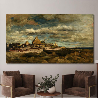 Ingresso Di Kerity Charles François Daubigny cfd24 quadro stampato su tela
