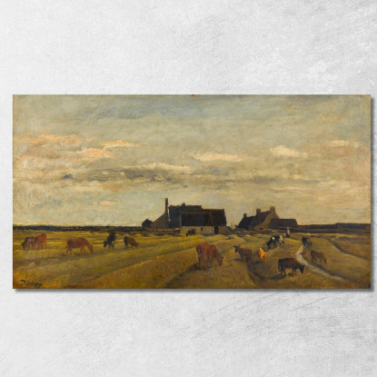 Fattoria A Kerity Bretagna Charles François Daubigny cfd25 quadro stampato su tela