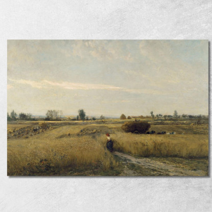 Mietitura Charles François Daubigny cfd27 quadro stampato su tela