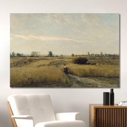 Mietitura Charles François Daubigny cfd27 quadro stampato su tela