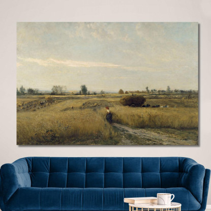 Mietitura Charles François Daubigny cfd27 quadro stampato su tela