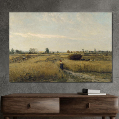 Mietitura Charles François Daubigny cfd27 quadro stampato su tela