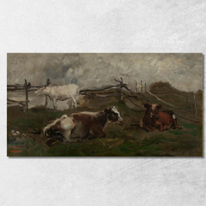 Mucche Nel Prato Charles François Daubigny cfd29 quadro stampato su tela