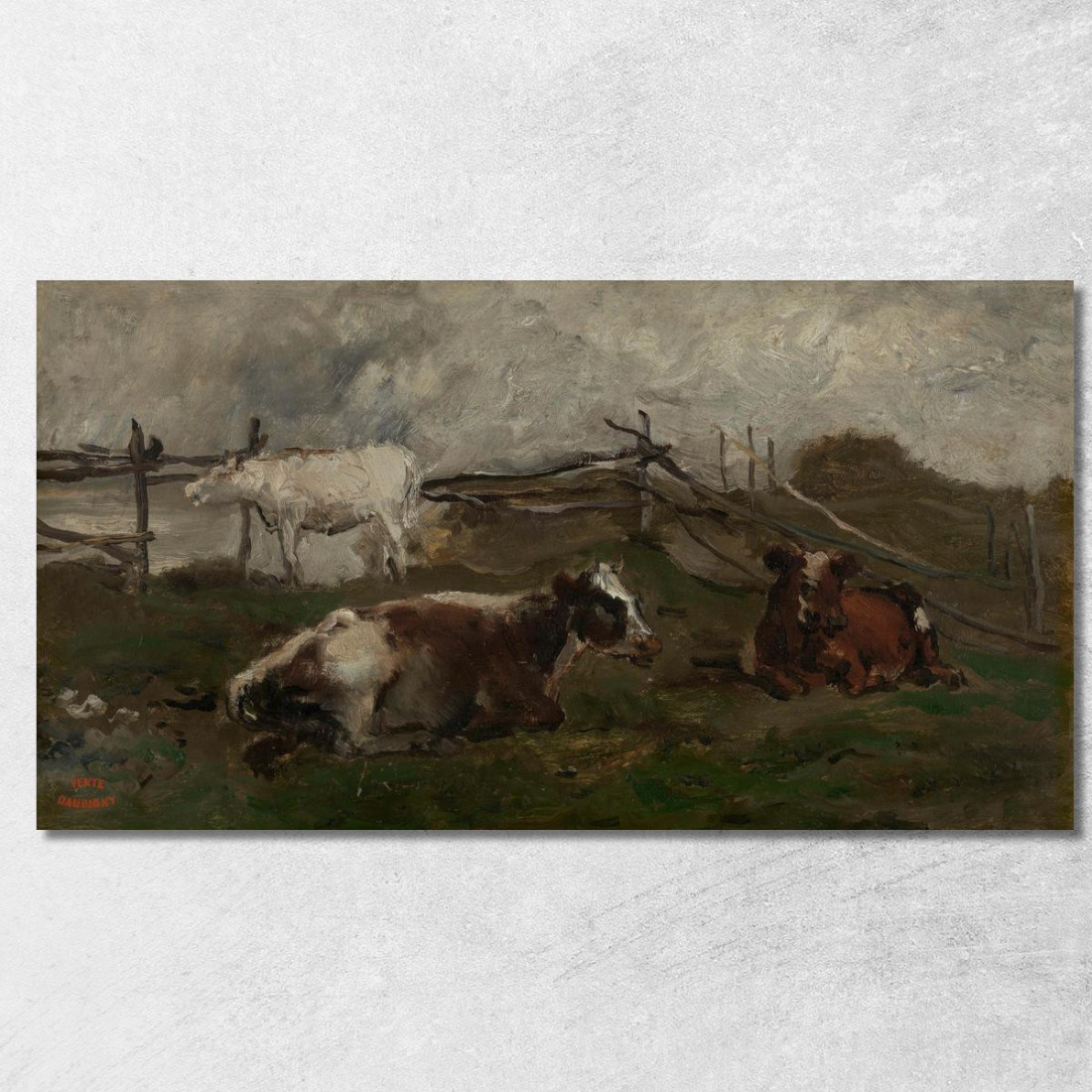 Mucche Nel Prato Charles François Daubigny cfd29 quadro stampato su tela