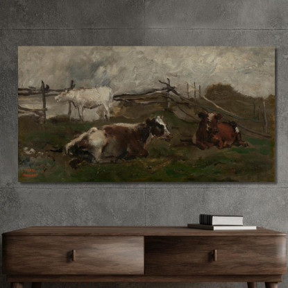 Mucche Nel Prato Charles François Daubigny cfd29 quadro stampato su tela