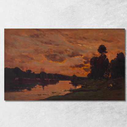 Il Pomeriggio Charles François Daubigny cfd30 quadro stampato su tela