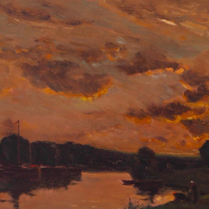 Il Pomeriggio Charles François Daubigny cfd30 quadro stampato su tela