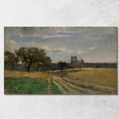 Paesaggio Lungo Una Strada Di Campagna Charles François Daubigny cfd33 quadro stampato su tela