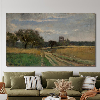 Paesaggio Lungo Una Strada Di Campagna Charles François Daubigny cfd33 quadro stampato su tela