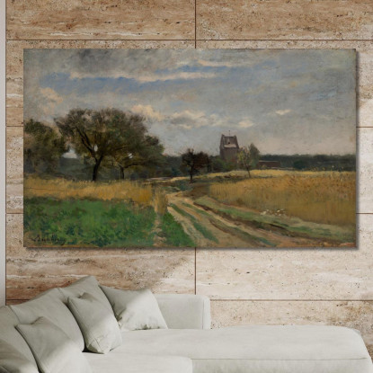 Paesaggio Lungo Una Strada Di Campagna Charles François Daubigny cfd33 quadro stampato su tela