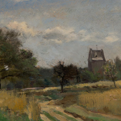 Paesaggio Lungo Una Strada Di Campagna Charles François Daubigny cfd33 quadro stampato su tela