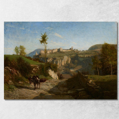 Paesaggio Vicino A Crémieu Charles François Daubigny cfd34 quadro stampato su tela