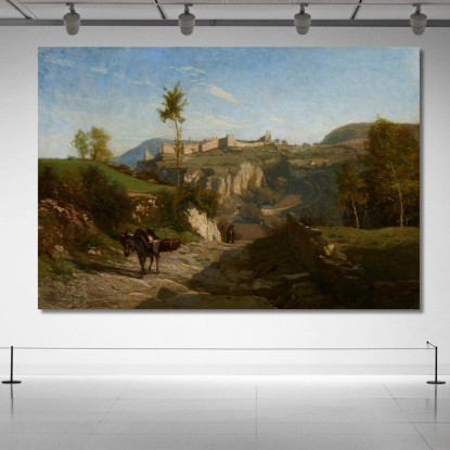 Paesaggio Vicino A Crémieu Charles François Daubigny cfd34 quadro stampato su tela