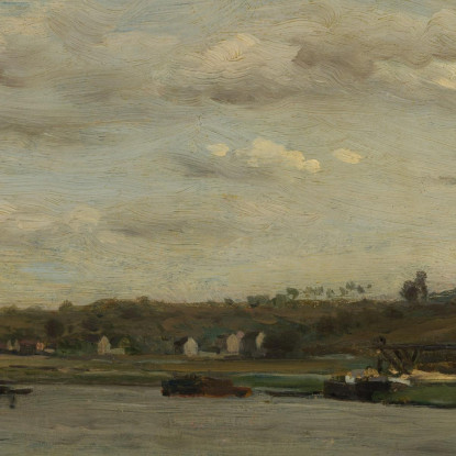 Paesaggio Su Un Fiume Charles François Daubigny cfd35 quadro stampato su tela
