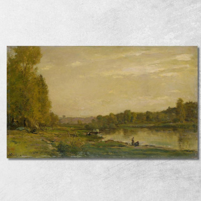 Paesaggio Sull'Oise Charles François Daubigny cfd36 quadro stampato su tela