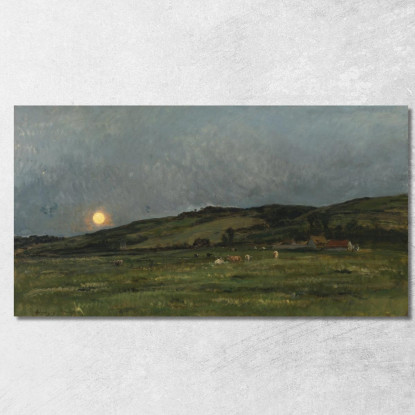 Paesaggio Con Mucche Charles François Daubigny cfd39 quadro stampato su tela