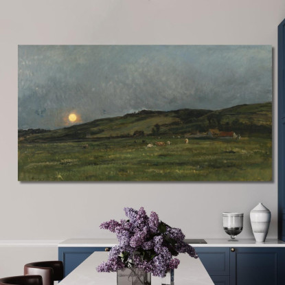 Paesaggio Con Mucche Charles François Daubigny cfd39 quadro stampato su tela