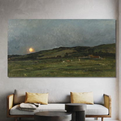 Paesaggio Con Mucche Charles François Daubigny cfd39 quadro stampato su tela