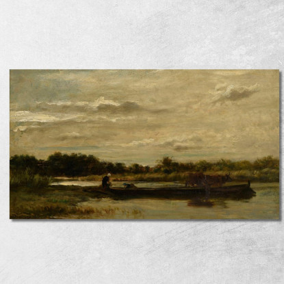 Il Traghetto Charles François Daubigny cfd44 quadro stampato su tela