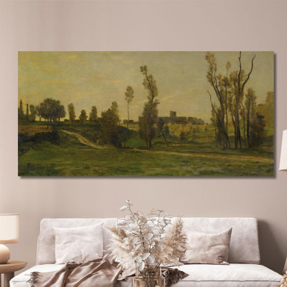 Il Burrone Di Optevoz Charles François Daubigny cfd45 quadro stampato su tela