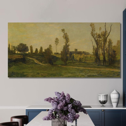 Il Burrone Di Optevoz Charles François Daubigny cfd45 quadro stampato su tela