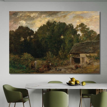 Il Bottaio Charles François Daubigny cfd46 quadro stampato su tela