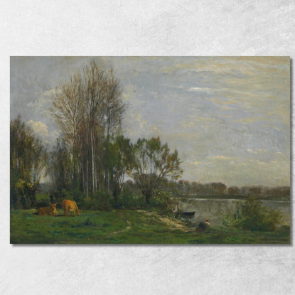 Le Sponde Dell'Oise Charles François Daubigny cfd47 quadro stampato su tela