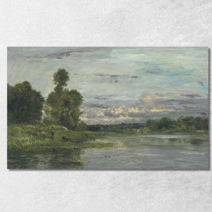 Le Sponde Dell'Oise 2 Charles François Daubigny cfd48 quadro stampato su tela
