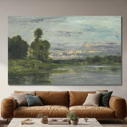 Le Sponde Dell'Oise 2 Charles François Daubigny cfd48 quadro stampato su tela