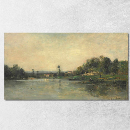 Le Sponde Dell'Oise Charles François Daubigny cfd49 quadro stampato su tela