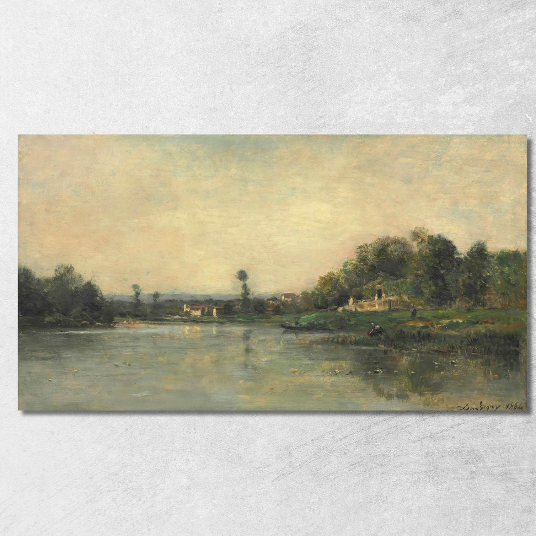 Le Sponde Dell'Oise Charles François Daubigny cfd49 quadro stampato su tela
