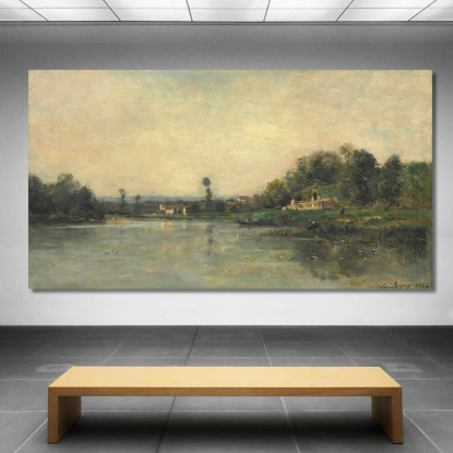 Le Sponde Dell'Oise Charles François Daubigny cfd49 quadro stampato su tela