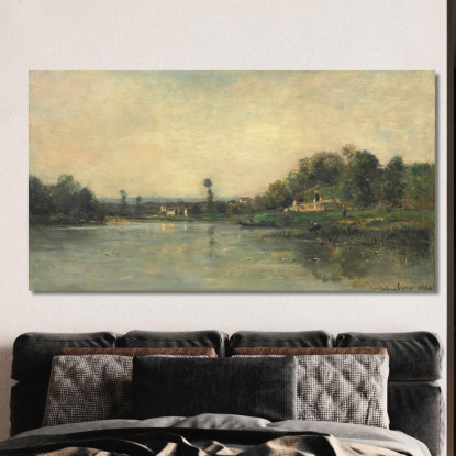 Le Sponde Dell'Oise Charles François Daubigny cfd49 quadro stampato su tela