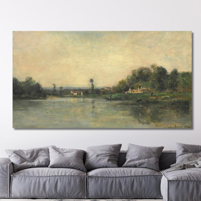 Le Sponde Dell'Oise Charles François Daubigny cfd49 quadro stampato su tela